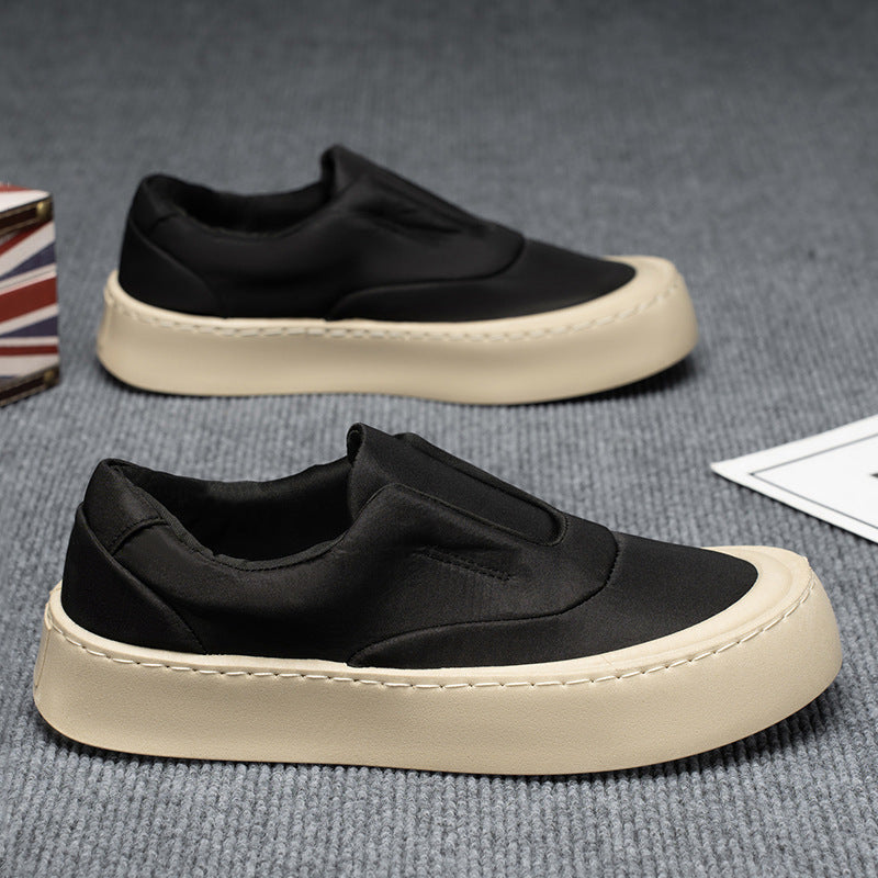 Canvas men's shoes 2025 winter new anti-slip thick sole breathable lightweight slip-on sneakers men's athletic shoes