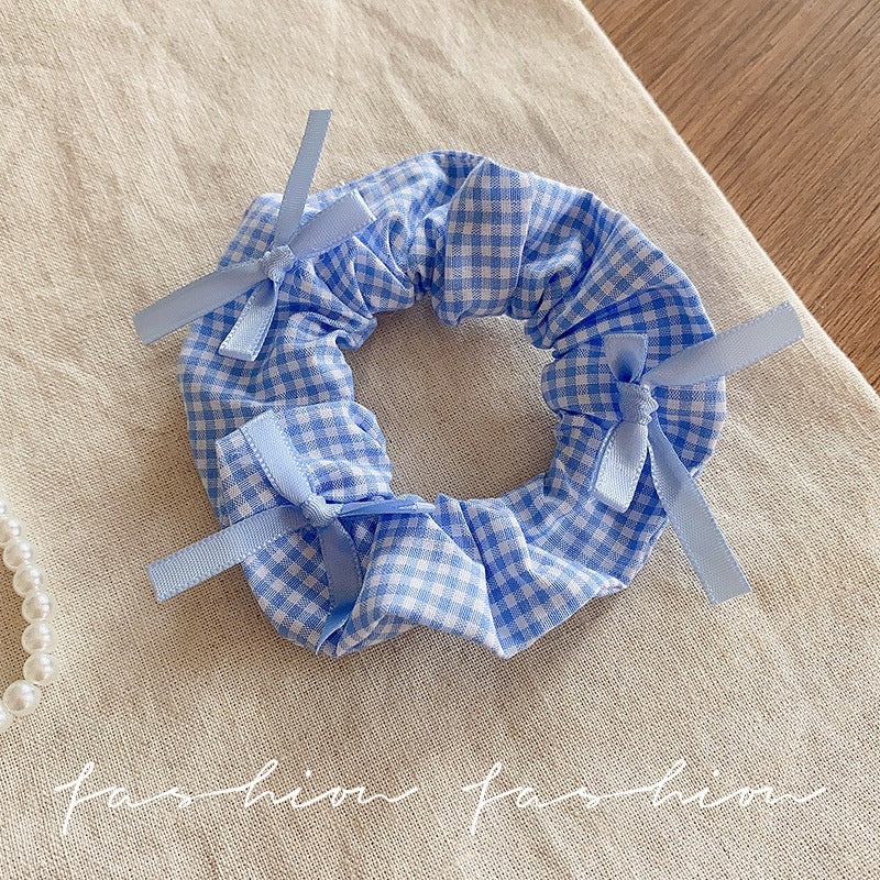 Korean style kids' lace bow hair tie - cute hair scrunchie for girls - high elasticity hair band - hair accessories