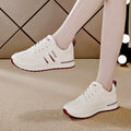 women's athletic shoes: 2025 autumn new collection - chunky sole striped casual sneakers, round toe retro height-increasing dad shoes for women