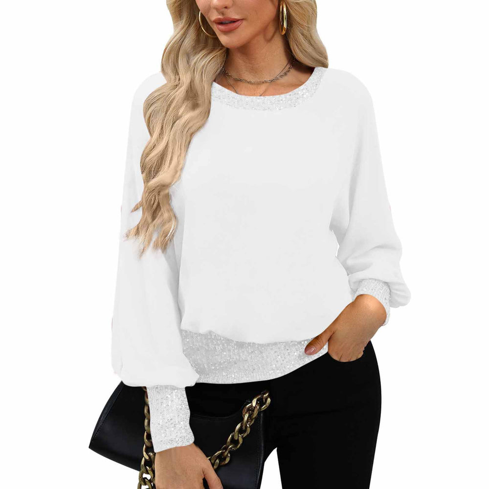 autumn new women's knitted top - cross-border european and american style, solid color, minimalist long-sleeve crew neck t-shirt