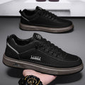 2025 spring new men's breathable white sneakers, trendy versatile chunky sole athletic shoes, casual skate shoes, fashion sneakers