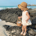 Girls' hollow-out tank top and skirt set - summer kids' open-back two-piece outfit - breathable, casual, and versatile