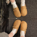 New versatile birkenstock-style women's sandals: retro casual, non-slip, closed-toe, half-wrap, flat, wear-resistant, and easy-to-wear