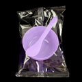 Beauty mask tool set - 2 piece individually packaged spa mask bowl and spatula set - mask spatula & plastic bowl