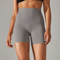 New arrival no awkward line nude high waist yoga pants women's double-sided brushed peach butt tight sports three-quarter pants