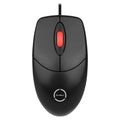 Raiku m16 wired mouse - usb silent mouse with red dot, leather ring, and scroll wheel - universal for home, office, and desktop use