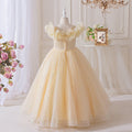Girls' dresses  new high-end children's birthday tulle dress little girl host children's day piano performance costume