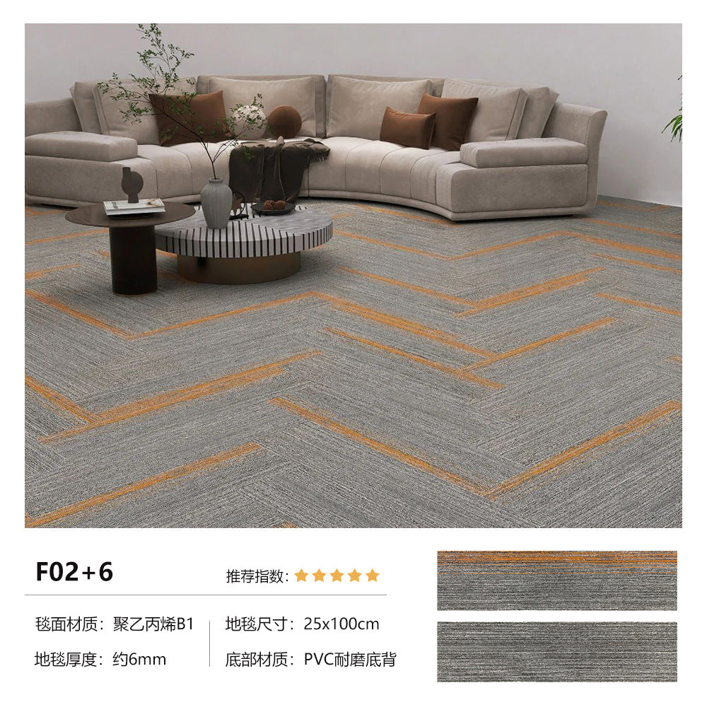 Ready-to-ship, b1 fire-rated carpet tiles for office, grade a commercial buildings, hotels, and retail spaces. spliceable, sound-absorbing, wear-resistant, and non-slip