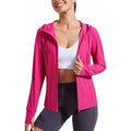Amazon european and american zippered sun protection jacket for women,  spring new arrival, hooded cool sun protection top