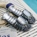 2025 new metallic crayfish beach slippers - creative parent-child flip-flops, unique non-slip slides wholesale