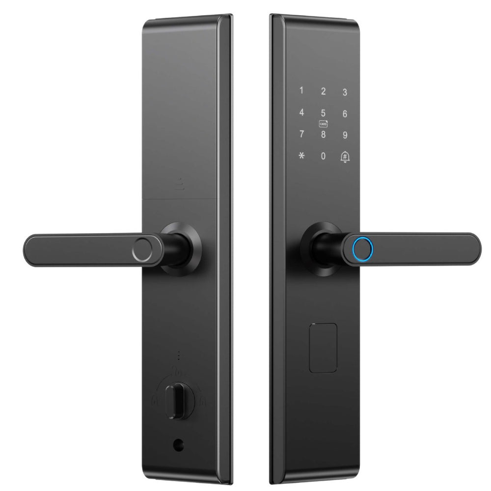 One-touch fingerprint lock, apartment hotel password lock, semi-automatic b&b lock, tuya electronic lock manufacturer, ready stock