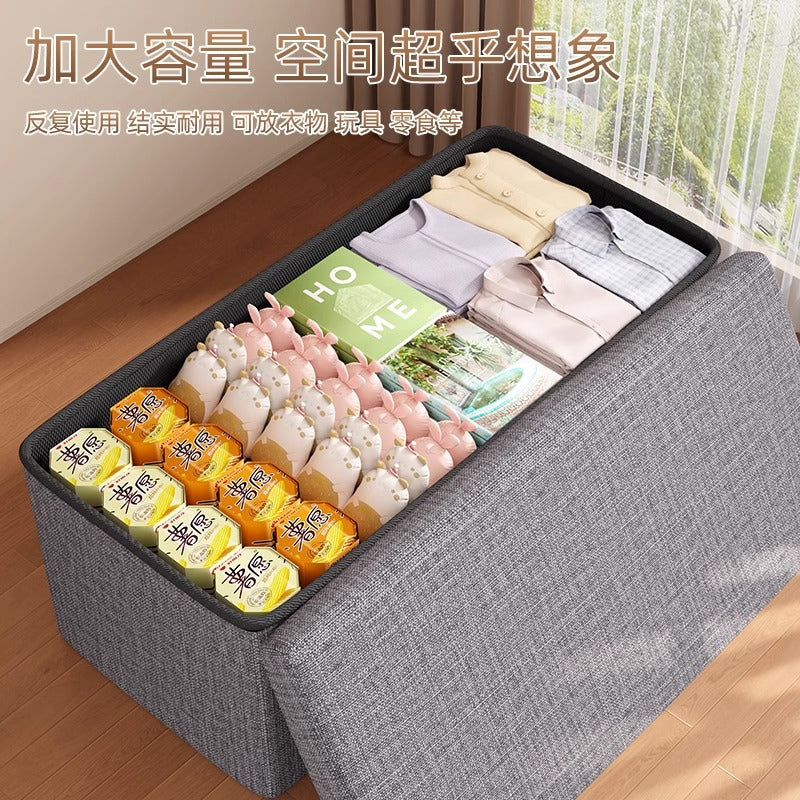 Customized storage stool storage box can seat people, change shoes, folding multi-functional toys, living room home storage box