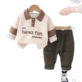 Boys' fall/winter sweatshirt  new round neck kids' fashion loose long sleeve top, toddler & child sweatshirt set