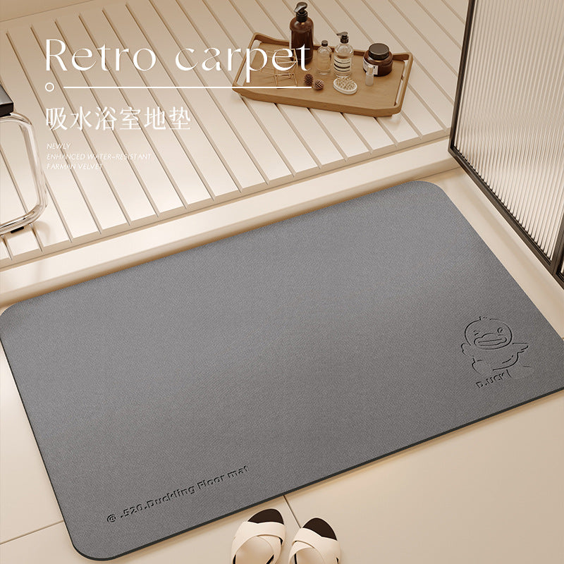 Diatom mud bathroom absorbent floor mat bathroom door shower room quick-drying toilet foot mat non-slip mat carpet bathroom