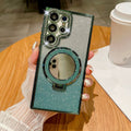 Cangling green [glitter paper + glitter cosmetic mirror holder]