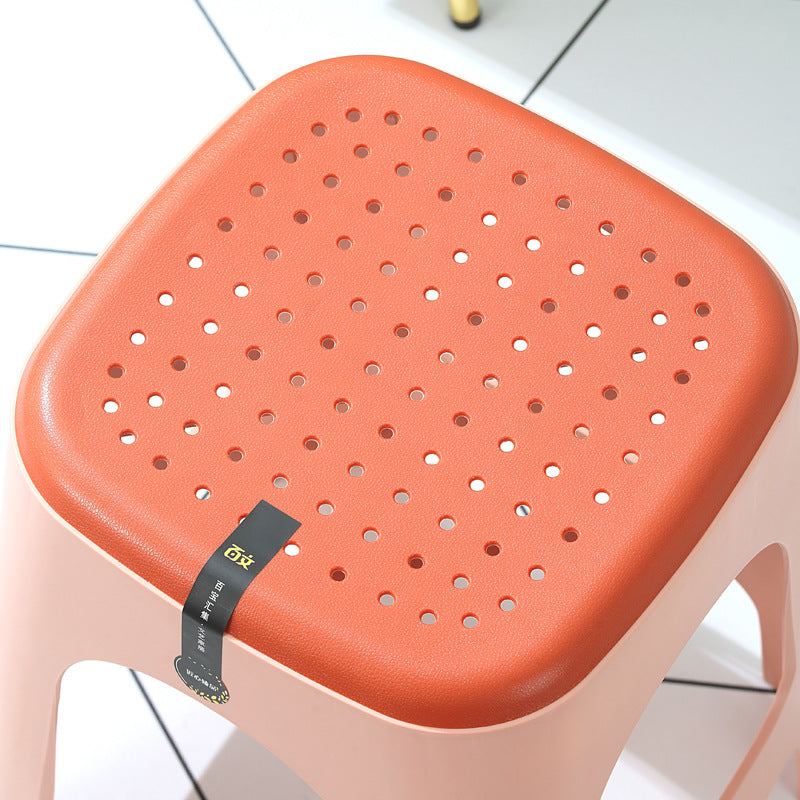 European style fashionthickened plastic stool cut out style bath stool stackable four-color high stool adult home cooked rubber stool