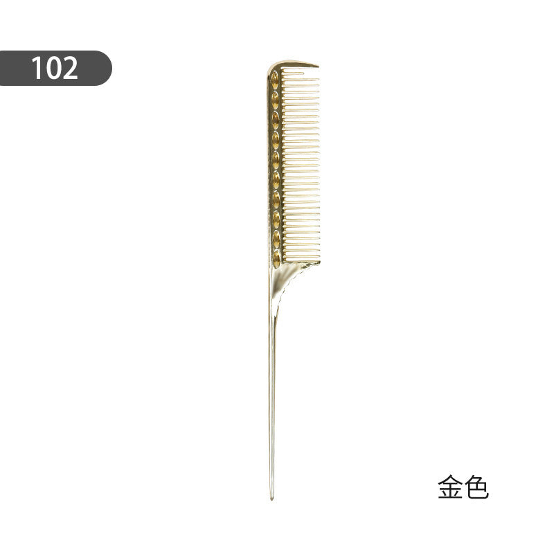 Hair stylist's special hair cutting comb, non-slip handle, anti-static hair cutting comb, steel needle, pointed tail partition, highlighting hair comb