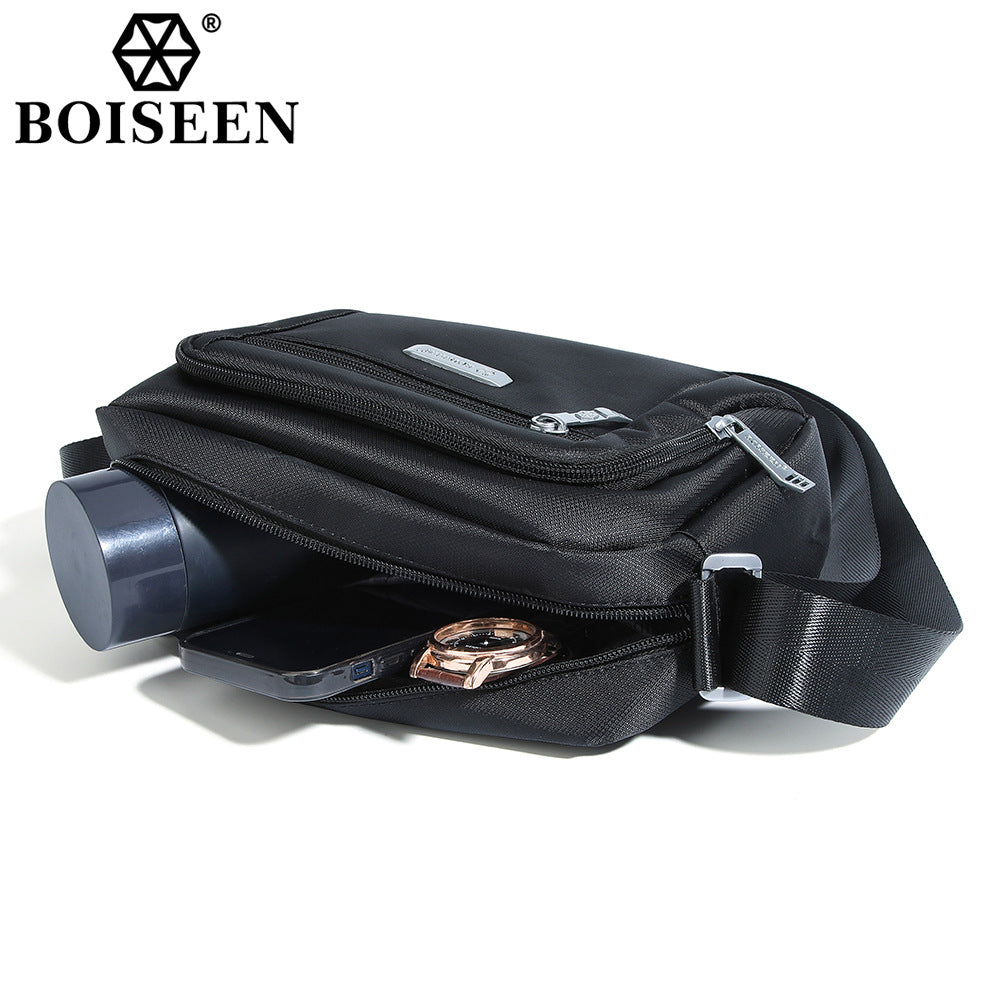 Boiseen2023 new men's shoulder bag  large-capacity business travel waterproof men's messenger bag wholesale