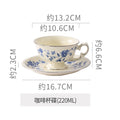 European-style stylish palace style ceramic coffee cup and saucer floral afternoon tea cup teapot milk pot sugar pot stylish combination