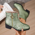 Exportplus sizethick heel side zipper silk satin short fashion women's boots winter chinese style boots
