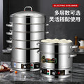 Thickened stainless steel electric steamer new arrival three-layer capacity electric steamer multi-functional commercial for home large multi-layer steamer