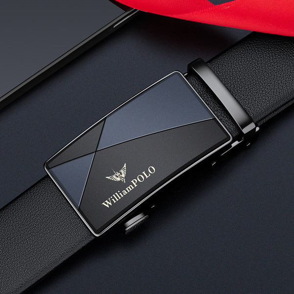 Emperor Paul Belt Men's High-end Leather Belt Men's Business Casual Automatic Buckle Belt Belt Men's Belt
