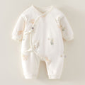 Babibele autumn/winter lightweight cotton romper, quilted newborn butterfly onesie, super cute newborn baby bodysuit