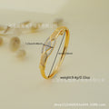 zircon geometric gold-plated bangle, women's elastic bracelet for autumn/winter, perfect for back-to-school parties