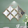 European style living room decor mirror - luxury wall-mounted mirror - entryway wall decoration - creative wall hanging for restaurant background