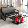 Office sofa and coffee table set - modern minimalist reception sofa for business, 3-seater office sofa