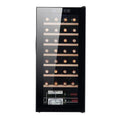 Custom-built smart air-cooled wine cooler - minimalist stainless steel wine cabinet for restaurants and bars, maintaining consistent temperature and humidity