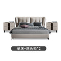 Italian accessible luxury leather bed modern small apartment 1.5m soft-packed leather bed master bedroom 1.8m double wedding bed