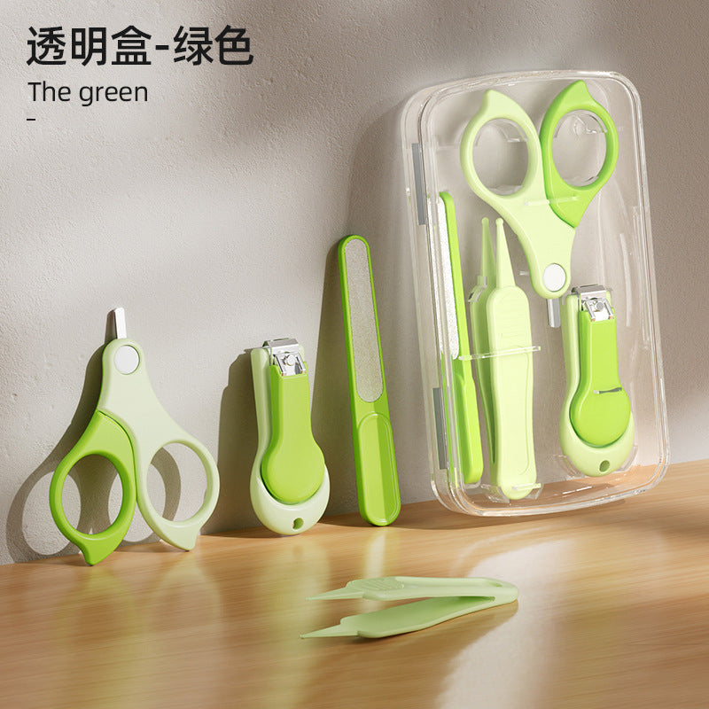 Baby nail clipper set - newborn & infant nail clippers with nail file - anti-pinching safety design