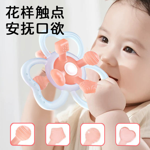 Baby toothpaste small age anti-eating hand food grade boiled silicone molar stick can bite baby soothing toy
