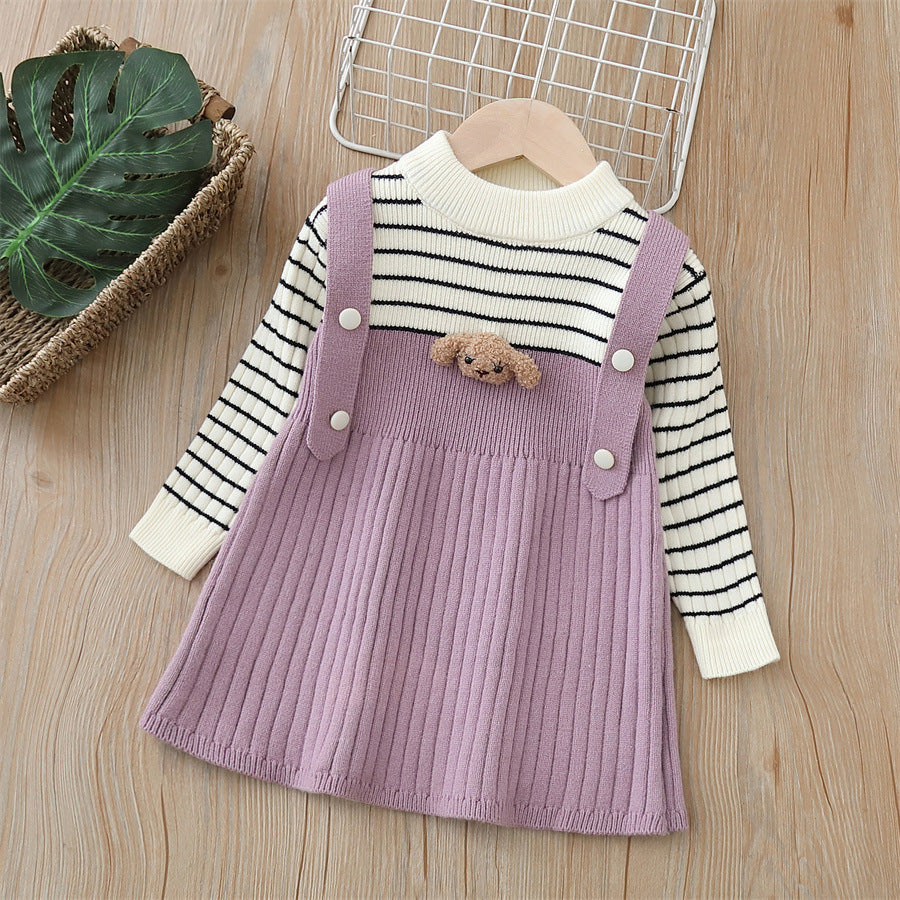 Girls' knit dress - new autumn/winter  collection: hanfu & qipao style