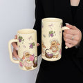 Cute ceramic mug cartoon ceramic cup high-value couple's drinking cup home breakfast cup - minor imperfections