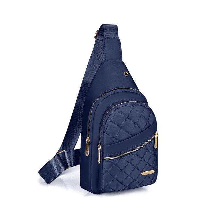 Cross-border simple fashion breast bag women's anti-splashing casual versatile simple messenger bag daily commuting diamond shoulder bag