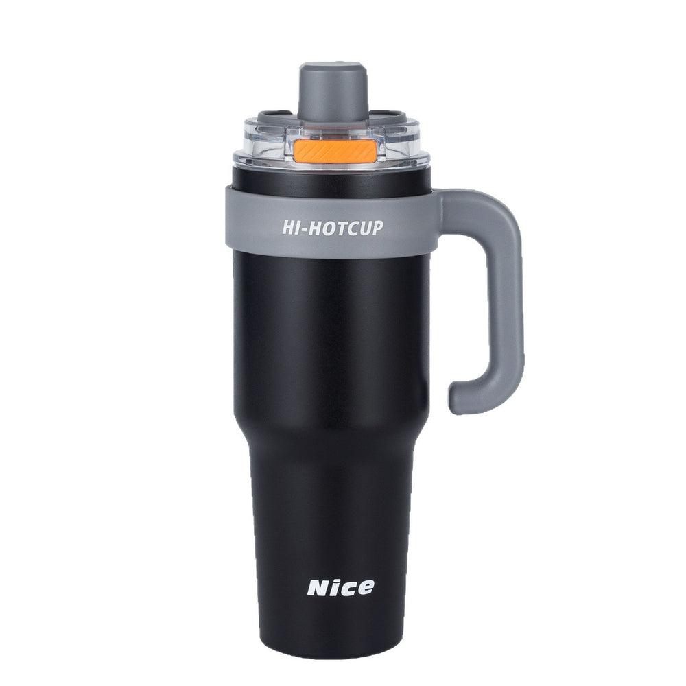 Big mac ice cup ceramic liner boys large capacity cold insulation cup straw car car water cup cross-border