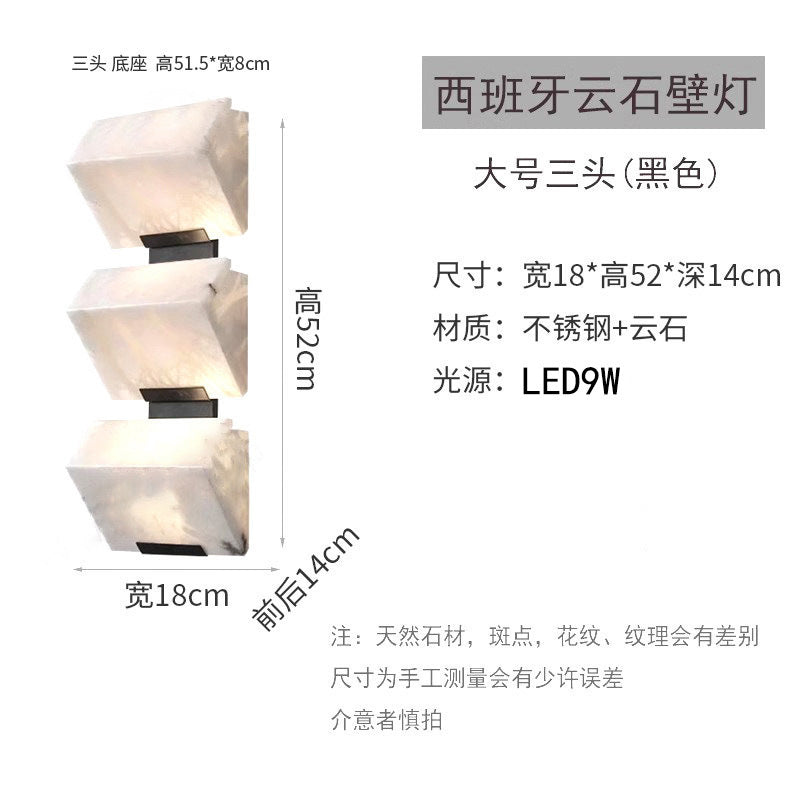 accessible luxury designer marble wall lamp bedside postmodern casual bedroom living room background atmosphere lamp