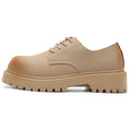 Derby shoes 2026 new spring low ankle boots men's retro workwear shoes thick sole heightened mickey casual leather shoes