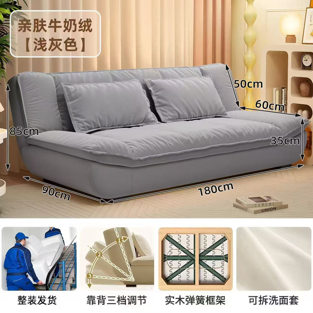Sailboat sofa multifunctional foldable fabric dual-purpose small apartment sofa living room cream style popular sofa bed