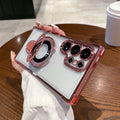 Samsung s25 ultra phone case, compatible with s26, transparent four-corner magnetic kickstand case, note20, export a37