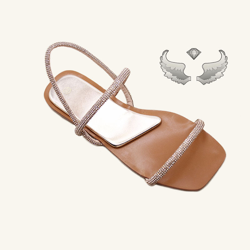 Madagascar Wholesale Direct Women's Shoes Craft Shoes Fashion Belt Diamond Sandals Outer Wear Women's Sandals