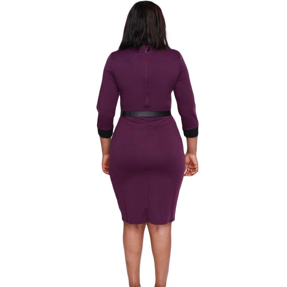 Q022y european and american cross-border foreign trade new  high waist slimming one-row button slit sexy hip-hugging dress