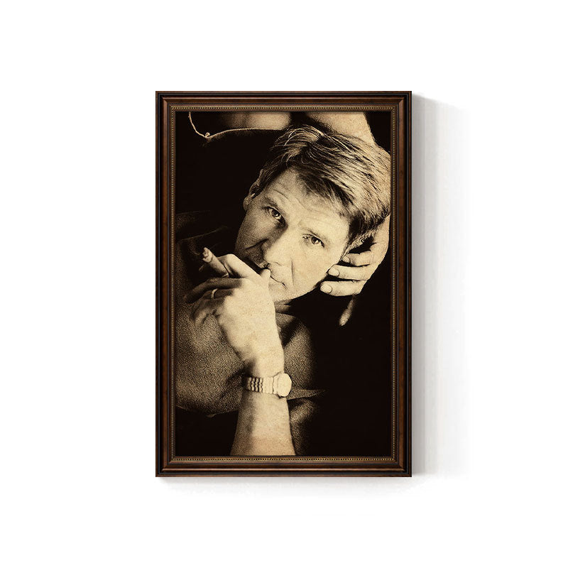 Churchill cigar bar decorative painting American celebrity retro bar club KTV box hanging painting tobacco and alcohol shop mural