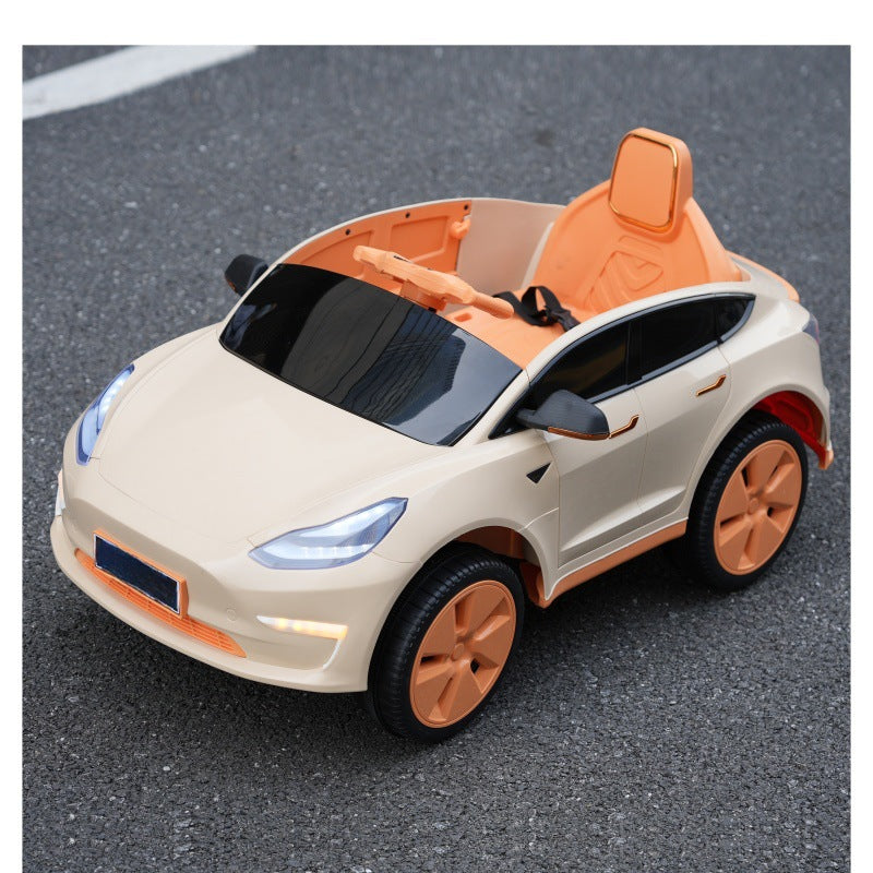 New children's electric car four-wheel car with remote control baby toy car charging can sit and swing stroller toy