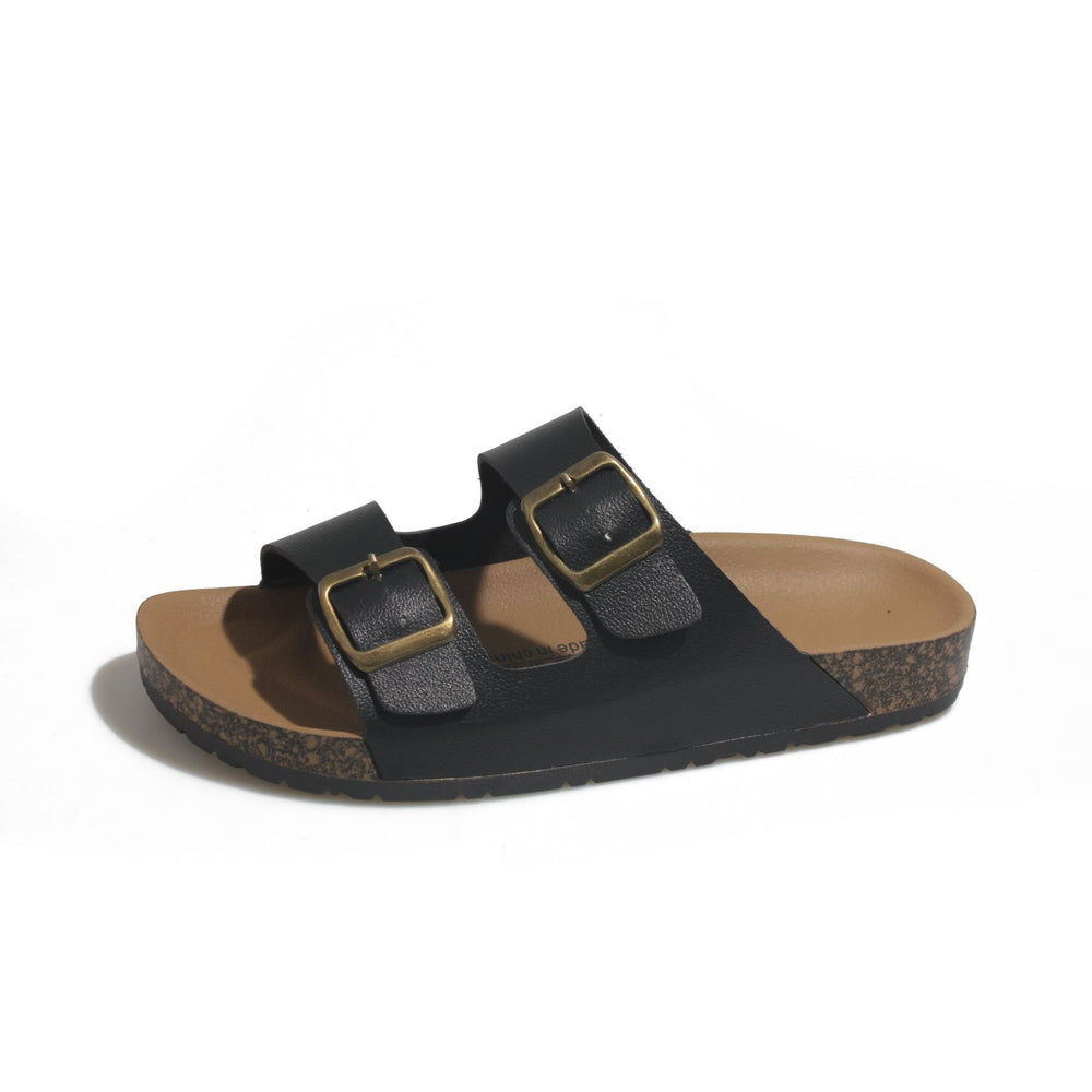Men's birkenstock-inspired summer sandals: thick-soled, non-slip, casual unisex style with double buckle closure. perfect for outdoor wear, beach, and export