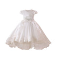 Amazon in stock girls' children's dress satin children's day tail runway princess dress girls' dress cross-border children's clothing