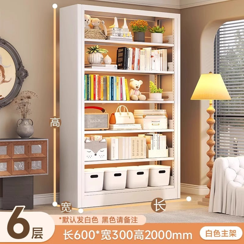 Household bookshelf perforated board storage rack library floor-standing multi-layer steel bookcase student kids storage picture book rack
