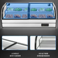 Ladder ice table refrigerated and fresh-keeping display cabinet commercial barbecue frozen ordering table stall tricycle fried skewers freezer